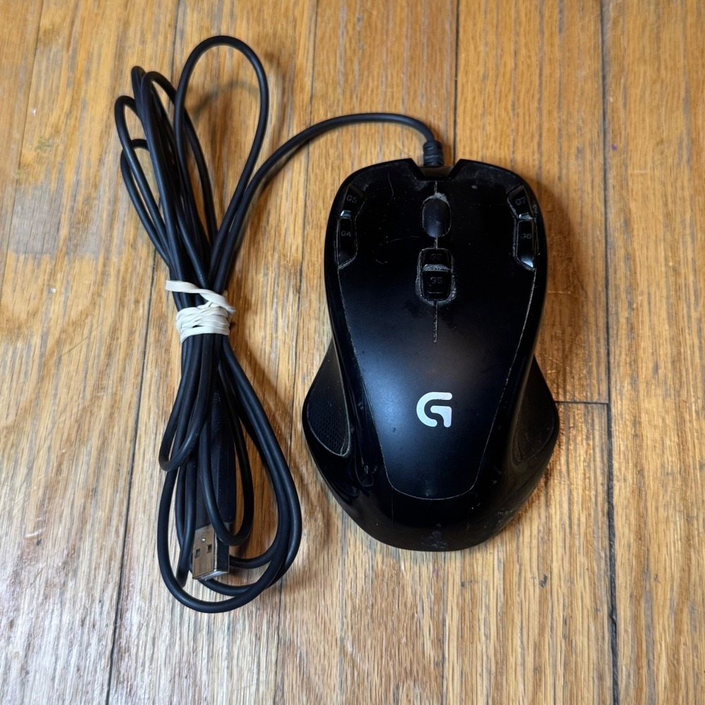 Logitech G300s Optical Gaming Mouse Wired USB 9 Programmable Buttons -READ
